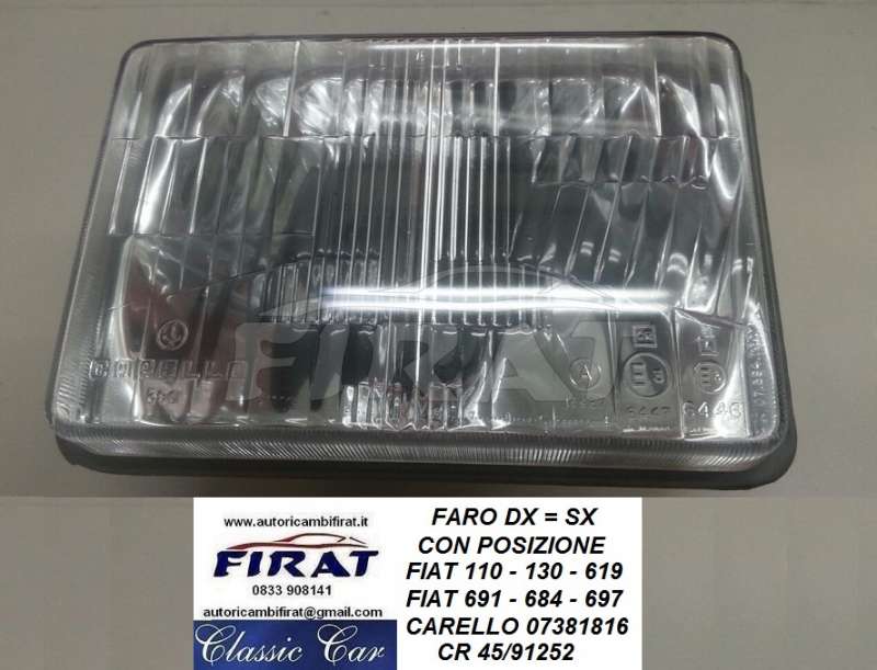 FARO FIAT 110 - 130 - 619 - 684 - 691 - 697